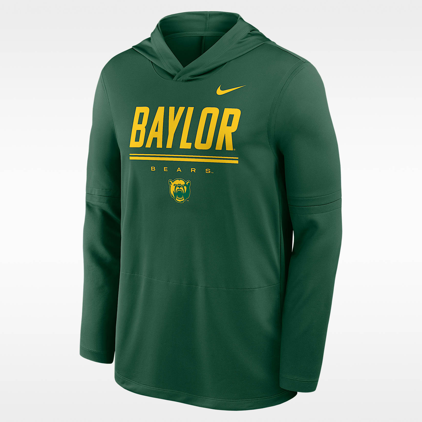 Baylor Sideline Men's Nike Dri-FIT College Long-Sleeve Hooded Top